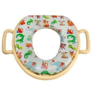 Сиденье для унитаза детское с ручками мягкое, цвет микс