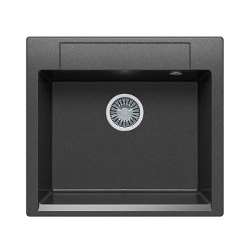Мойка кухонная TOLERO GELCOAT Casilla 560, цвет-черный ( 560х510х216) 36944