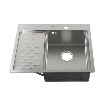 Мойка кухонная врезная прям. FABIA PROFI 63503 630*500 мм ПРАВАЯ 0,8 мм. гл. 200 мм. сифон + корзина Мойка кухонная врезная прям. FABIA PROFI 63503 630*500 мм ПРАВАЯ 0,8 мм. гл. 200 мм. сифон + корзина