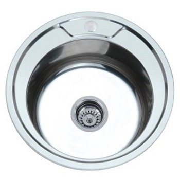 Мойка кухонная врезная круглая Zerix Z490-08-180D 490 декор 0,8 мм L490 Мойка кухонная врезная круглая Zerix Z490-08-180D 490 декор 0,8 мм L490