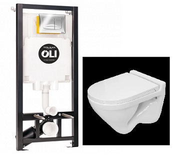 Инсталляция OLI 120 ECO Sanitarblock пневматика+панель Karisma Белая