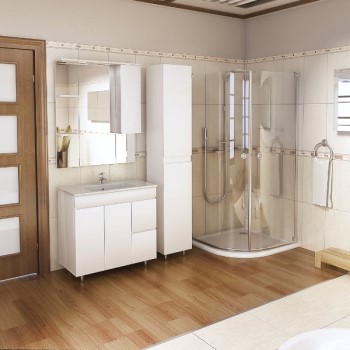 Тумба MIRSANT Next 80 (белая,умывальник premier 800/e-80)