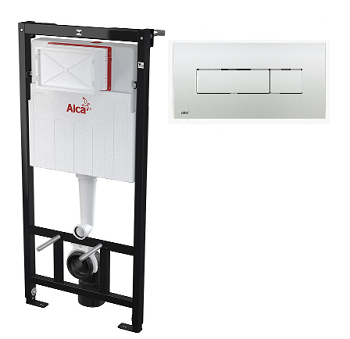 Инсталляция ALCAPLAST AM101/1120+V571 4в1 кнопка квадрат хром