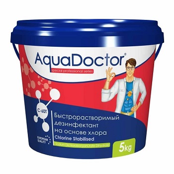 Таблетка С-60Т Хлор шок. ударный AquaDoctor 5кг 20 г