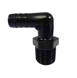 AD7217 Адаптер угловой для капельной трубки 16 ПВХ с нар рез 1/2 / Уголок трубки 16 ПНД * 1/2 н.р.