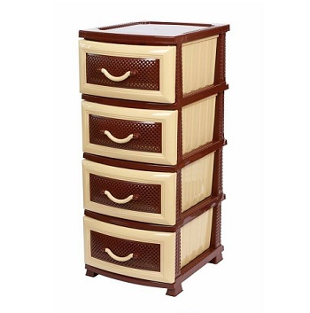 Комод пластик коричневый 4 ящика