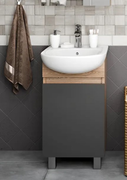 Тумба EVA GOLD Соло 45 (серая,умывальник азов 45)