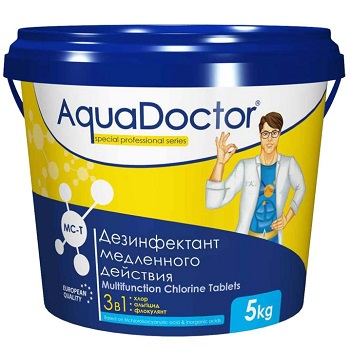 Таблетка МС-Т Хлор длительного действия 3в1 AquaDoctor 5кг 200г