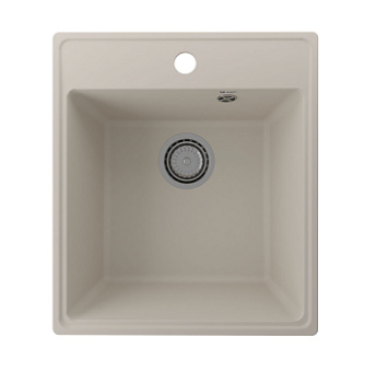 Мойка кухонная Ulgran Quadro Forte 425-10, цвет-песок (425*485*200)36751