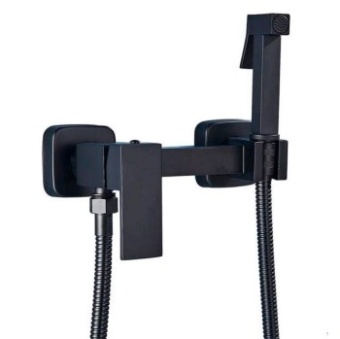 Гигиенический душ Azario Escaro со смесителем,  шланг 150 см, графит AZ-K2574