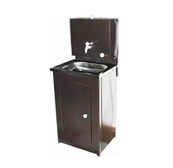 Дачный умывальник - Мойдодыр с подогревом, ЭВН, мойка нержавейка, медь